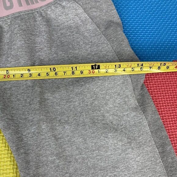Gymshark Size S Flex High Waisted Sweat Wicking Leggings Grey Marl/Chalk Pink - Picture 8 of 8
